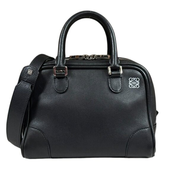 LOEWE Black Leather Shoulder Bag - Picture 1 of 11